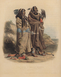 Karl Bodmer, zwei Ureinwohner der
              Mandan-Prim�rnation