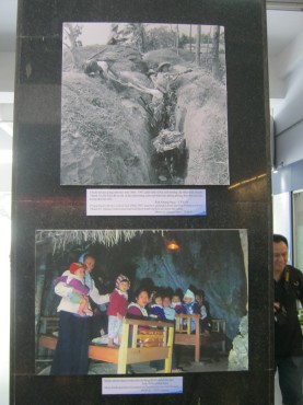 Kinder im
                              Vietnamkrieg: Sch�tzengraben und Bunker