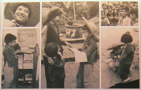 Kinder im
                                Vietnamkrieg: Hai Duong, der Kinderpoet
                                -- Nguyen Ngoc Ki schreibt mit dem Fuss