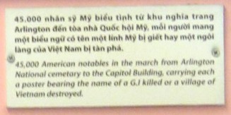 Arlington-Capitol-Marsch mit den
                                Namen von toten GIs, Text