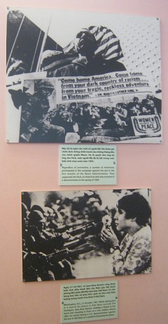 Martin Luther King
                              ruft die "USA" zur Umkehr auf -
                              Blume gegen Gewehre