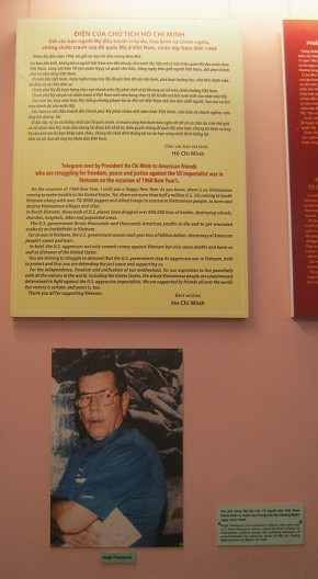 Telegramm von Ho Chi Minh an
                              "US"-Freunde in den
                              "USA" 1968 - und der
                              Helikopterpilot Thompson, der auch
                              Vietnamesen das Leben rettete