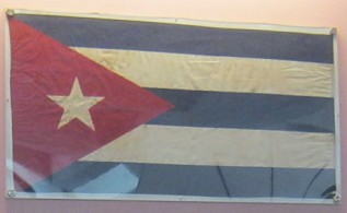 Die Flagge
                              des Kubanischen Solidarit�tskomitees f�r
                              Vietnam f�r die Bev�lkerung S�dvietnams