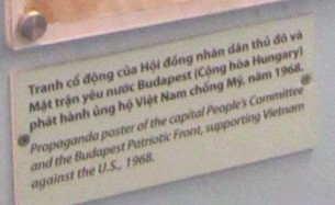Plakat in Ungarn f�r
                                Vietnam 1968, Text