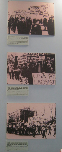 Demonstrationen gegen den
                              Vietnamkrieg in England, Finnland und
                              Holland