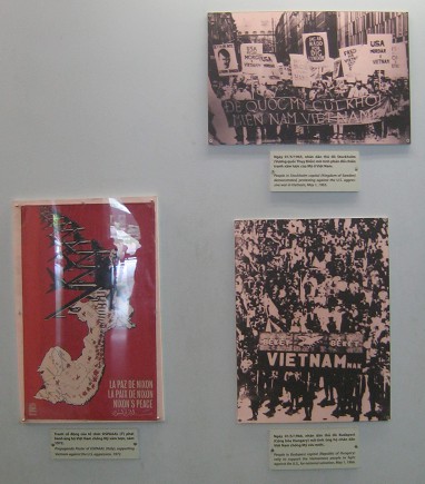 Plakat
                                  gegen Nixon und Demonstrationen gegen
                                  den Vietnamkrieg in Schweden und
                                  Ungarn