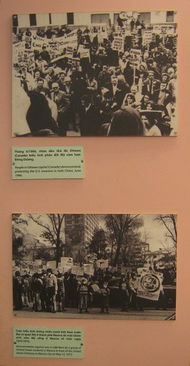 Demonstrationen gegen den
                              Vietnamkrieg in Ottawa 1966 und in Mexico
                              City 1972