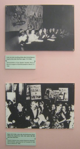 Demonstrationen gegen den
                              Vietnamkrieg in Mexiko und in Buenos
                              Aires