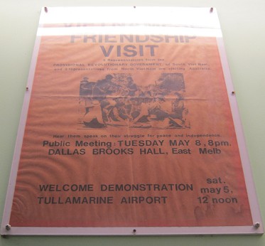 Australien: Plakat f�r
                              Widerstandssitzungen gegen den
                              Vietnamkrieg in Melbourne