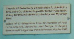 Ein Brief von 67
                            Delegationen gegen den Vietnamkrieg,Text