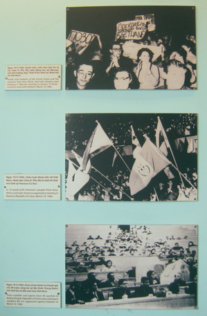 Demonstrationen gegen den
                              Vietnamkrieg in Moskau, Havanna und
                              Peking