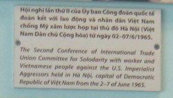Gewerkschaftsversammlung gegen den
                            Vietnamkrieg in Hanoi, Juni 1965, Text