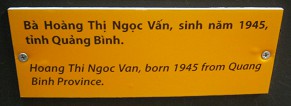 Agent-Orange-Opfer Hoang Thi Ngoc
                              Van, Text: Hoang Thi Ngoc Van, geboren
                              1945 aus der Provinz Quang Binh.