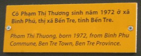 Agent-Orange-Opfer
                              Pham Thi Thuong, Text: Pham Thi Thuong,
                              geboren 1972, aus der Gemeinde Binh Phu,
                              Stadt Ben Tre, Provinz Ben Tre