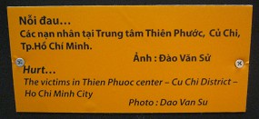 Zwei Agent-Orange-Opfer, Text:
                              Schmerzen Die Opfer im Zentrum "Thien
                              Phuoc" - Distrikt Cu Chi - Saigon (Ho
                              Chi Minh-Stadt) Foto: Dao Van Su