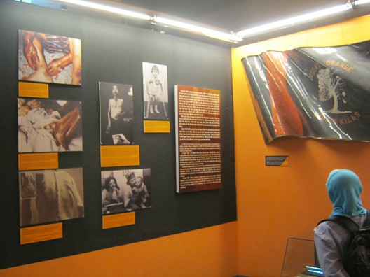 Fotoecke mit Agent-Orange-Opfern