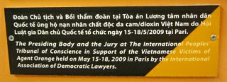 Internationales
                              Volkstribunal zur Unterst�tzung der
                              vietnamesischen Agent-Orange-Opfer,
                              15.-18. Mai 2009 in Paris, Text