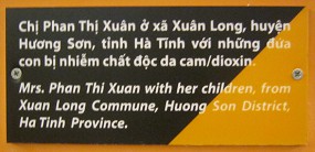 Agent-Orange-Opfer, Text: Frau Phan
                              Thi Xuan mit ihrem Kind, Gemeinde Xuan
                              Long, Distrikt Huong Son, Provinz Ha Tinh