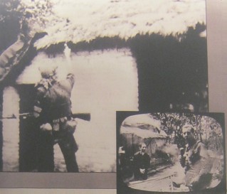 Brandstiftung durch
                              die kriminelle NATO: Das Dorf Ben Suc wird
                              zerst�rt und abgebrannt 01: Die Kameras
                              des TV-Senders CBS nehmen im August 1965
                              den Moment auf, als dieser
                              "US"-Marinesoldat im Bauerndorf
                              Cam Le (Provinz Quang Nam) Feuer legt -
                              Bericht von CBS-Korrespondent Morley
                              Safer.