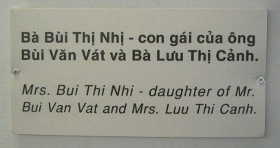 Luu Thi Canh, Opfer des Massakers
                                von Thanh Phong, 25.2.1969 - Text