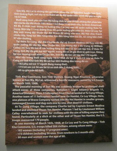 Das Massaker der kriminellen NATO im
                              Dorf My Lai, 16. M�rz 1968 - Text