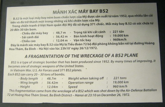 Textbeschreibung zum
                              B52-Bomber - Nahaufnahme