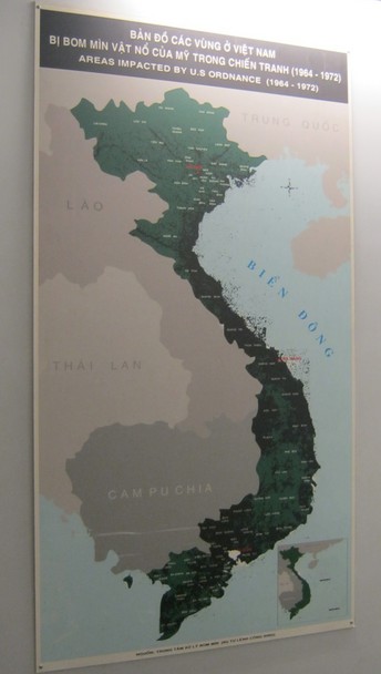 NATO-Bombardierungen und Aktionen
                                  in Vietnam, Karte