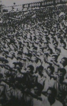 Nordkorea: Demonstration gegen
                                  den Vietnamkrieg in Pyongyang