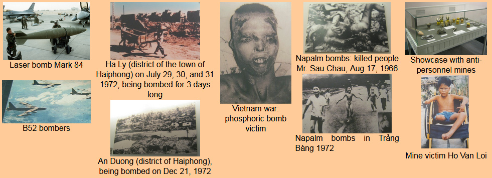 War crimes in Vietnam
                                War 02 - B52 with
                                bombs+napalm+phosphoric bombs+mines