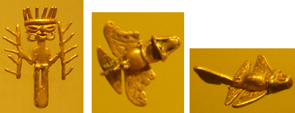 Gtter in Kolumbien: Bogot Flugzeuge
                            im Goldmuseum ("museo de oro")
