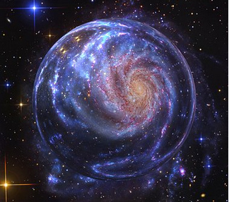 La V�a L�ctea se organiza en
                            espirales [2], y cuando la Tierra pasa a
                            trav�s de un brazo as�, llega a la era del
                            hielo.