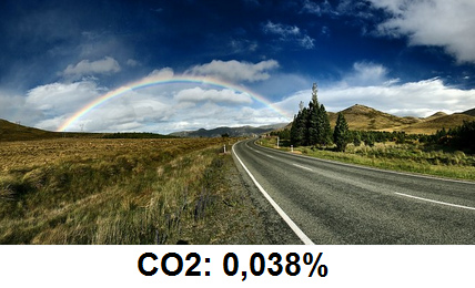 Cielo con
                    atm�sfera [4,5]: el contenido de CO2 de la atm�sfera
                    es solo de 0.038%, y solo 4% de eso es provocado por
                    los humanos, es decir, 0.00152%; esta peque�a
                    cantidad no puede provocar un cambio clim�tico
                    global ...